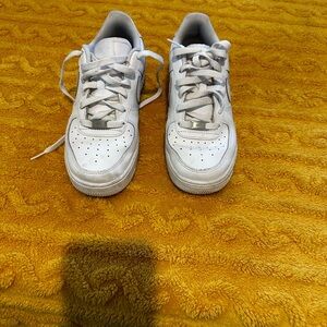 Nike all white Air Force ones. Good condition no box slightly worn.